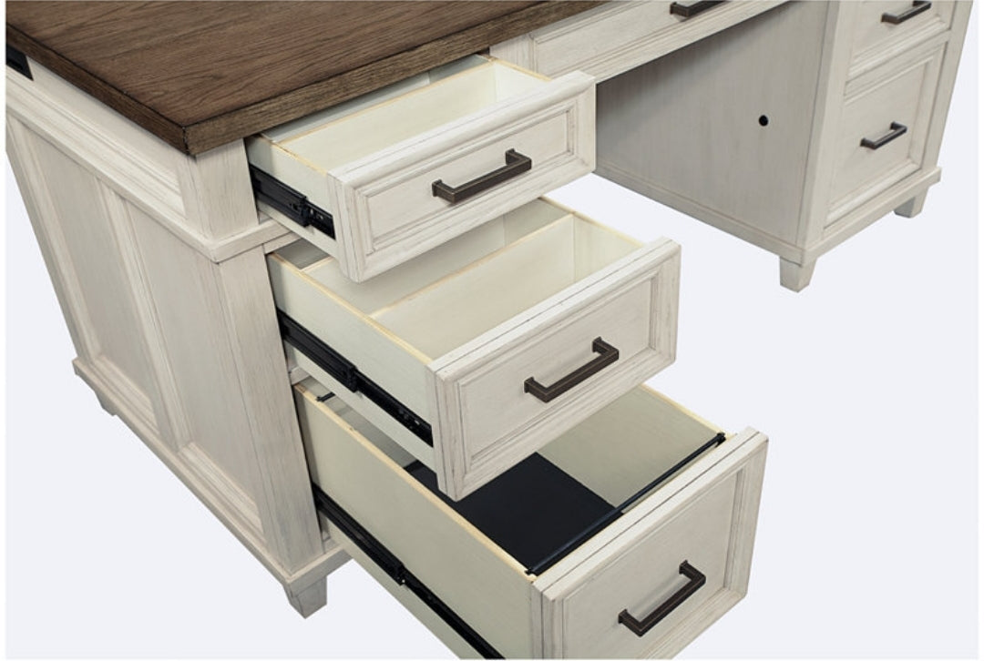 Dawnwood Home Office Desk (Aged Ivory)