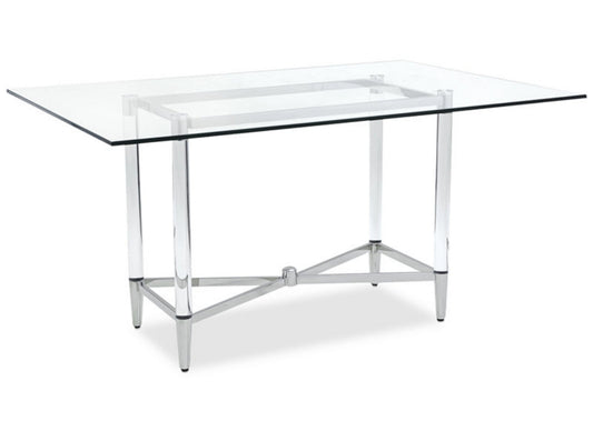 Marilyn Glass and Acrylic Rectangular Dining Table