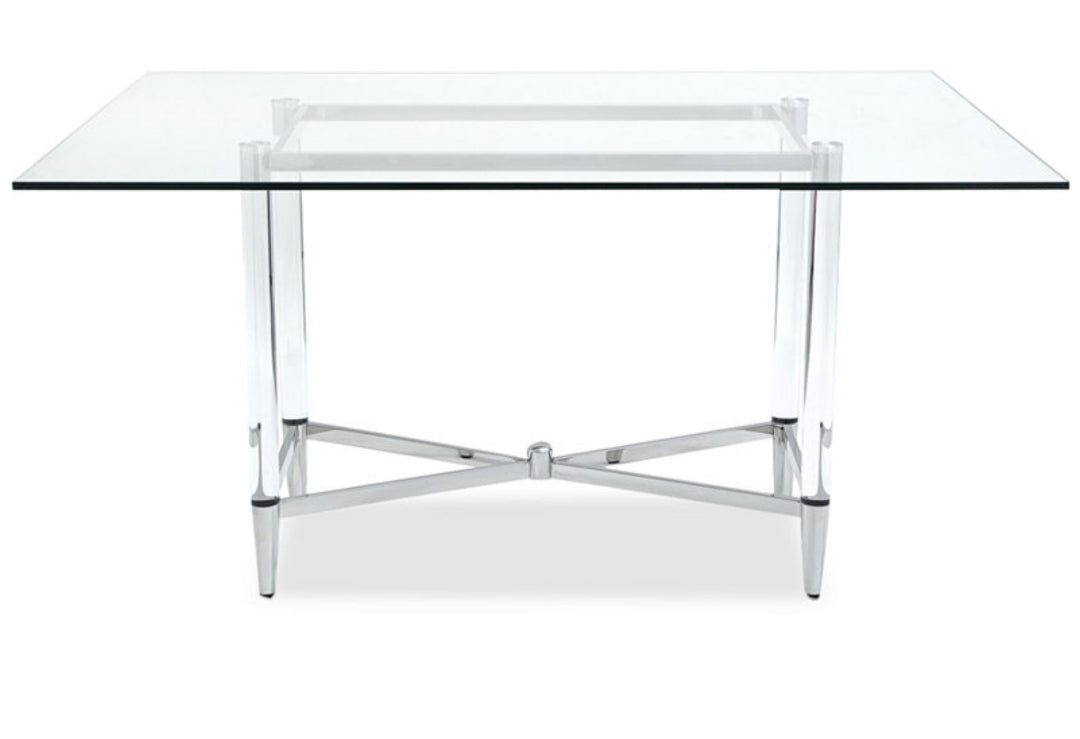 Marilyn Glass and Acrylic Rectangular Dining Table