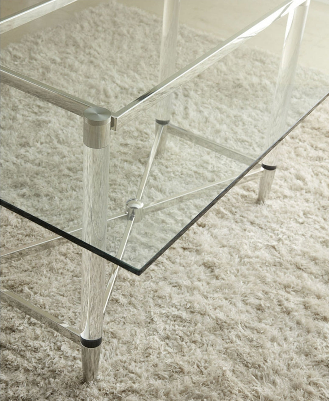 Marilyn Glass and Acrylic Rectangular Dining Table