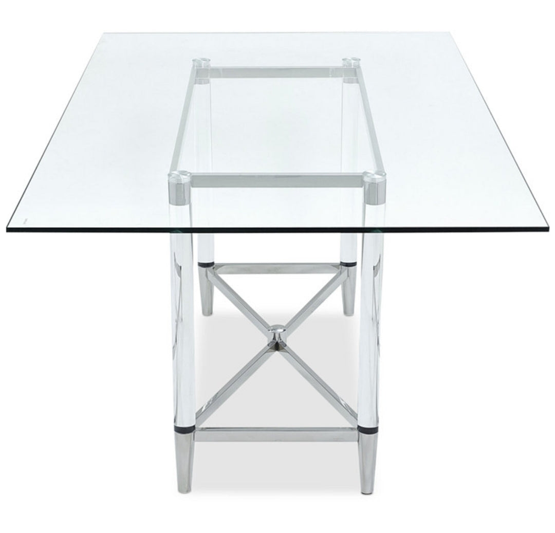 Marilyn Glass and Acrylic Rectangular Dining Table