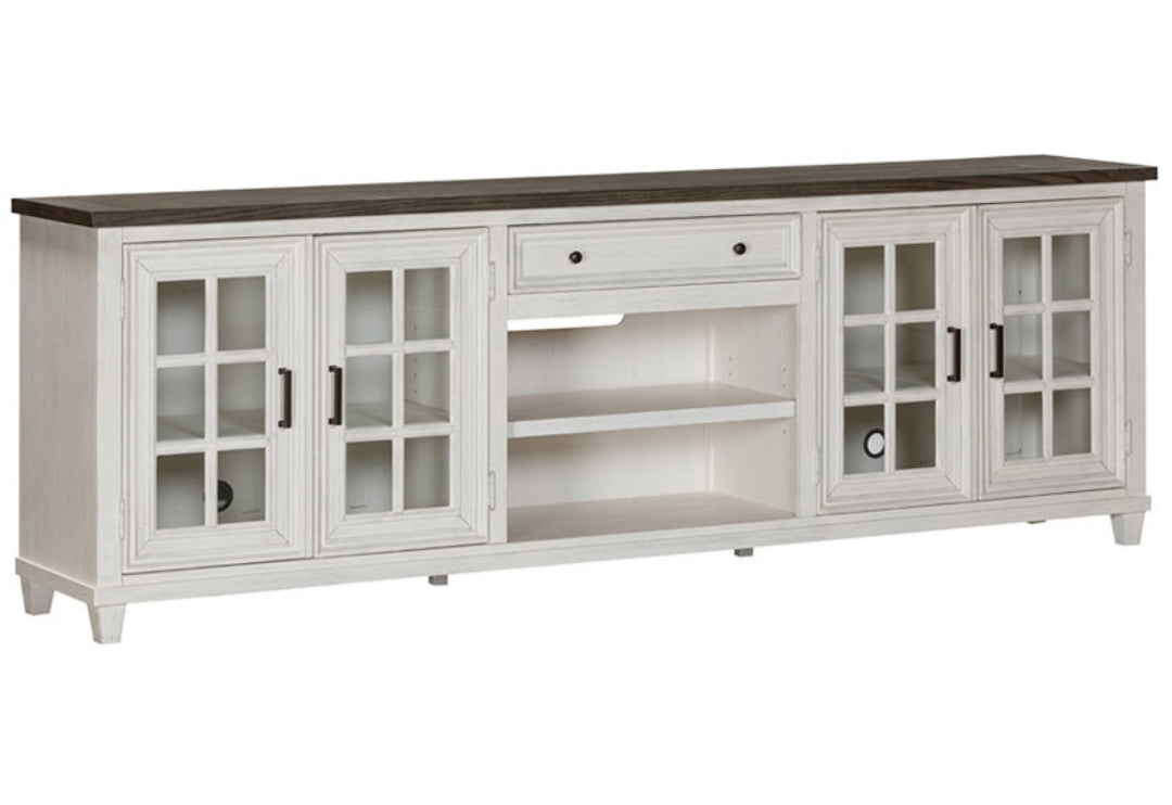 96" Dawnwood TV Console (White)