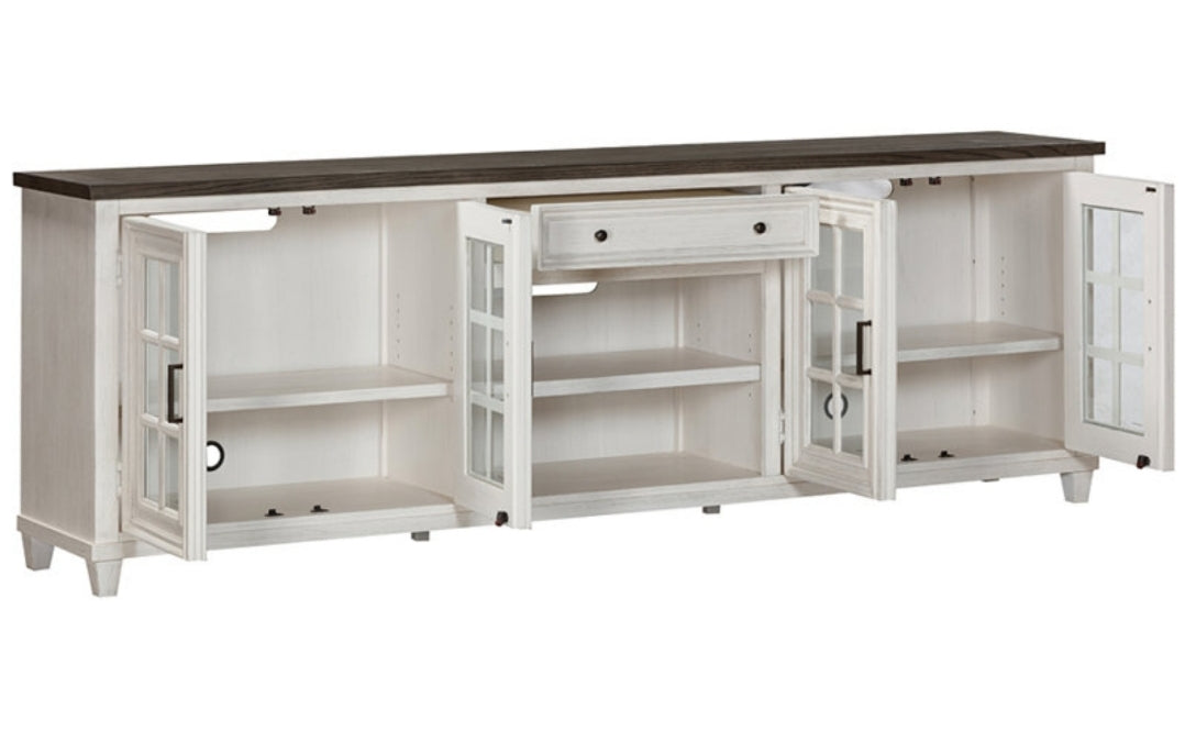 96" Dawnwood TV Console (White)