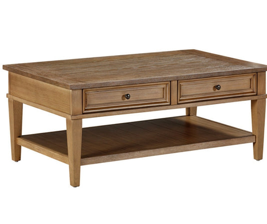 Dawnwood 48" Wood Rectangular Cocktail Table (Wheat)