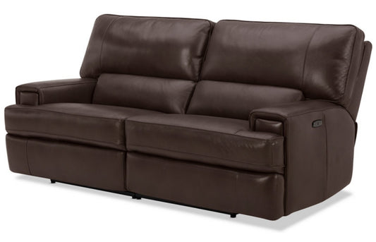 Binardo 86" 2 Pc Zero Gravity Leather Sectional with 2 Power Recliners