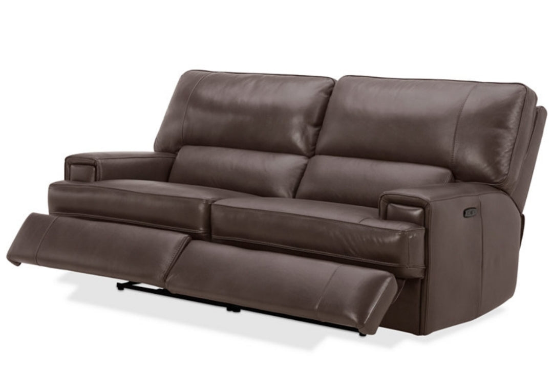 Binardo 86" 2 Pc Zero Gravity Leather Sectional with 2 Power Recliners