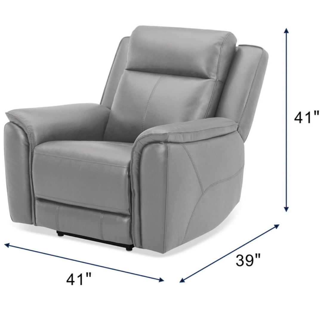 Addyson 41" Zero Gravity Leather Recliner with Power Headrest