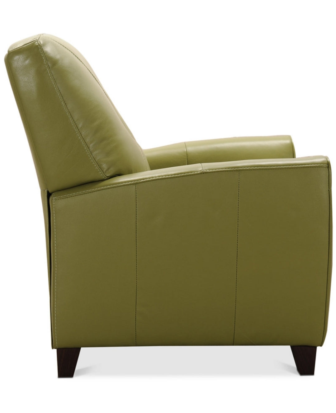 Myia Tufted Back Leather Pushback Recliner (Green Apple)