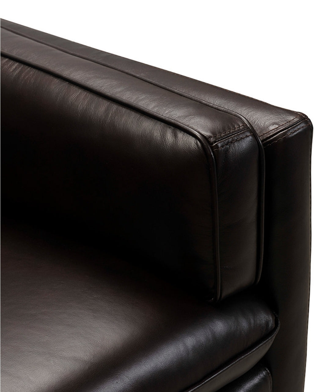 Virton 87" Leather Sofa (Ranch Brown)