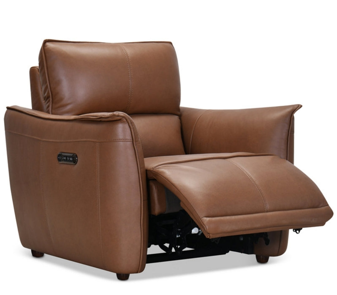 Polner 39" Leather Power Motion Chair (Russet)