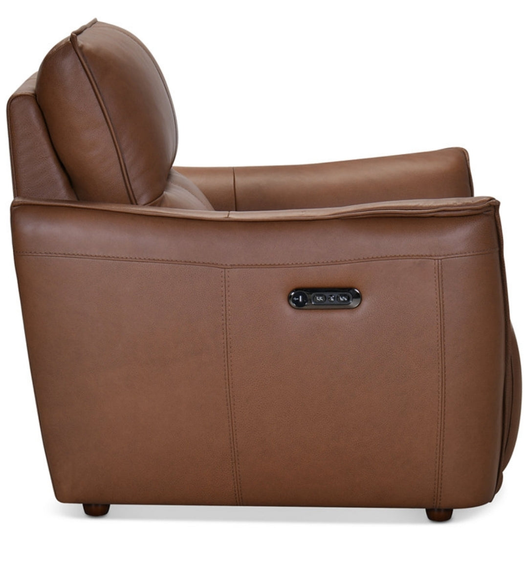 Polner 39" Leather Power Motion Chair (Russet)