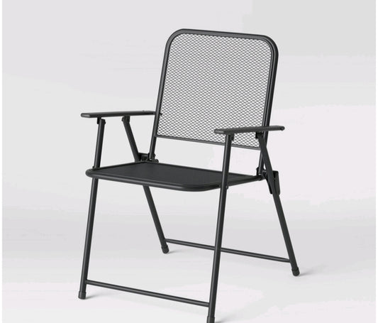 Metal Mesh Folding Patio Chair