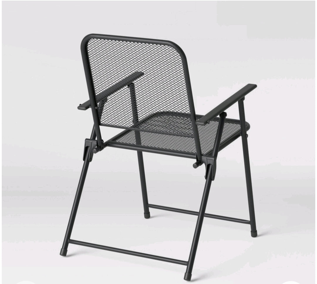 Metal Mesh Folding Patio Chair