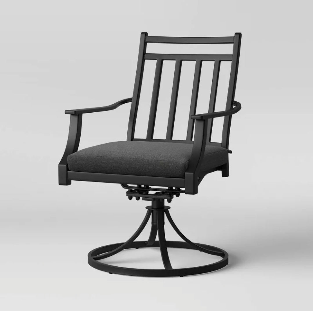 Fairmont 2pk Metal Patio Swivel Rocking Dining Chair Weather-Resistant