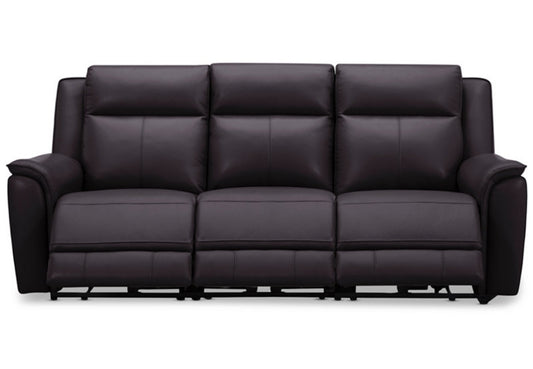 Addyson 88" 3-Pc. Leather Sofa with 3 Zero Gravity
Recliners with Power Headrests/ Chocolate