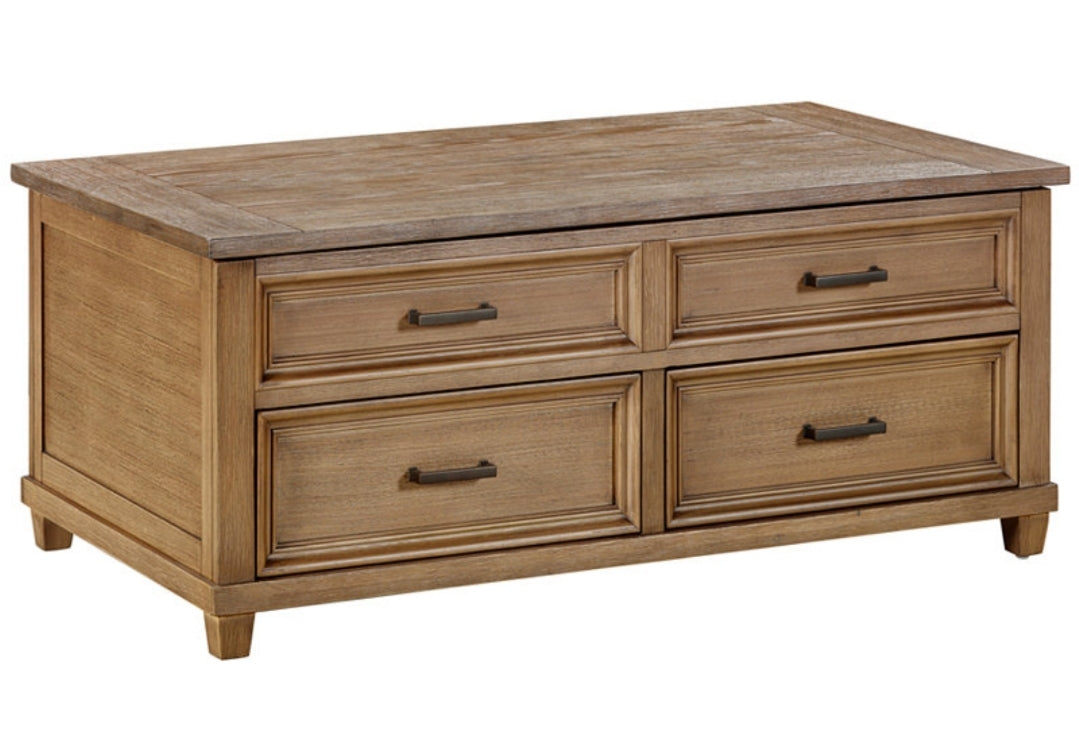 Dawnwood 50" Wood Lift Top Cocktail Table (Wheat)