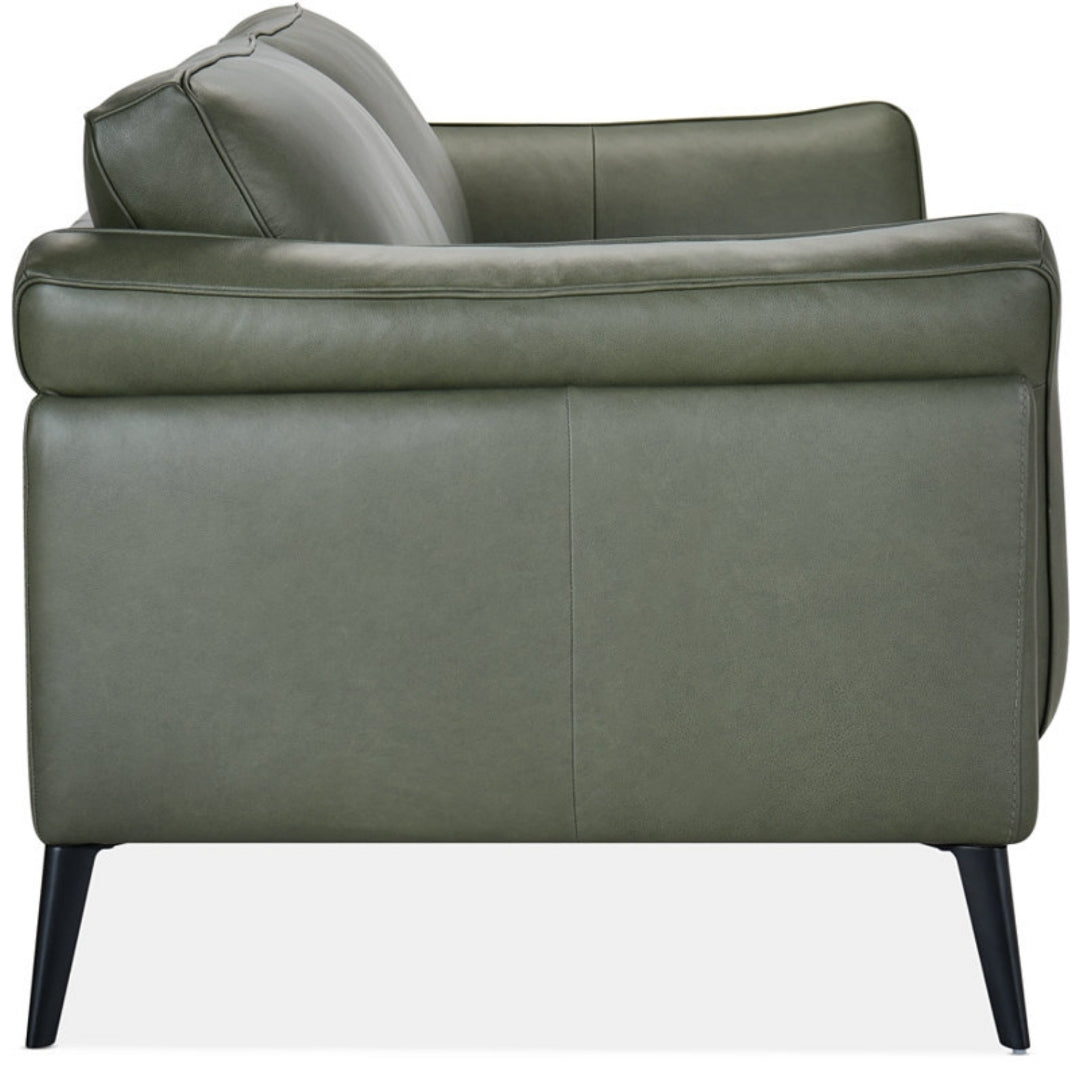 Keery 91" Leather Sofa (Moss)