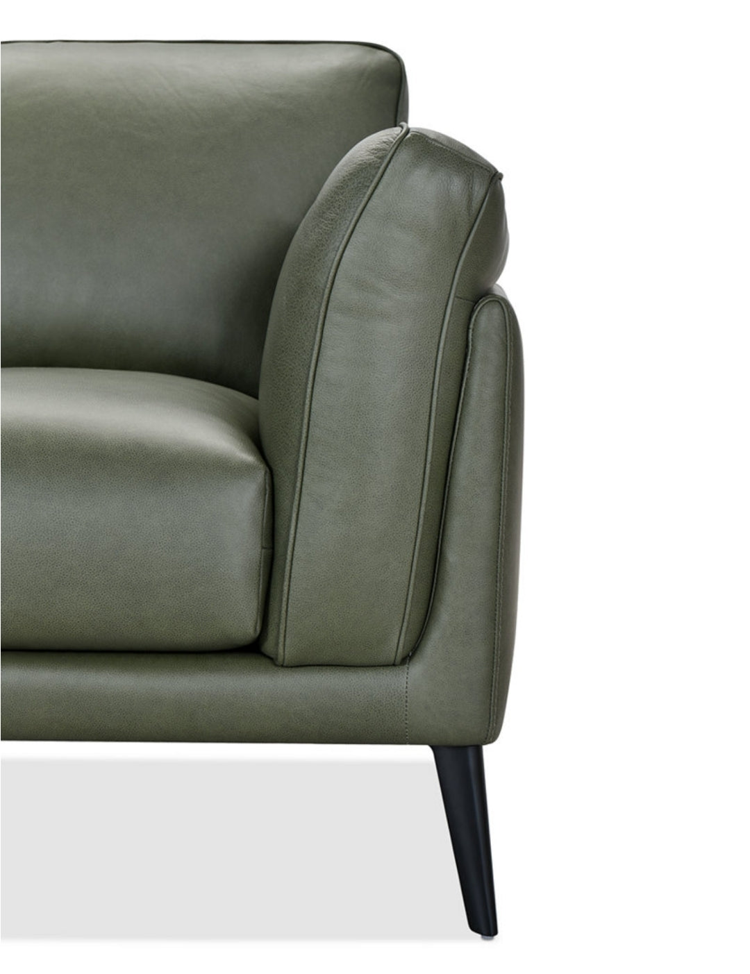 Keery 91" Leather Sofa (Moss)