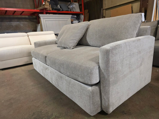 Grey Fabric Loveseat