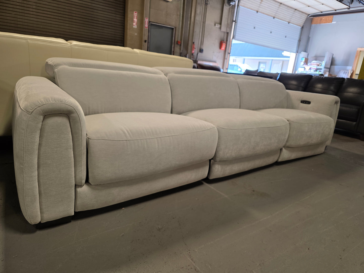 3-Pc. Fabric Sectional w/ 2 Power Recliners