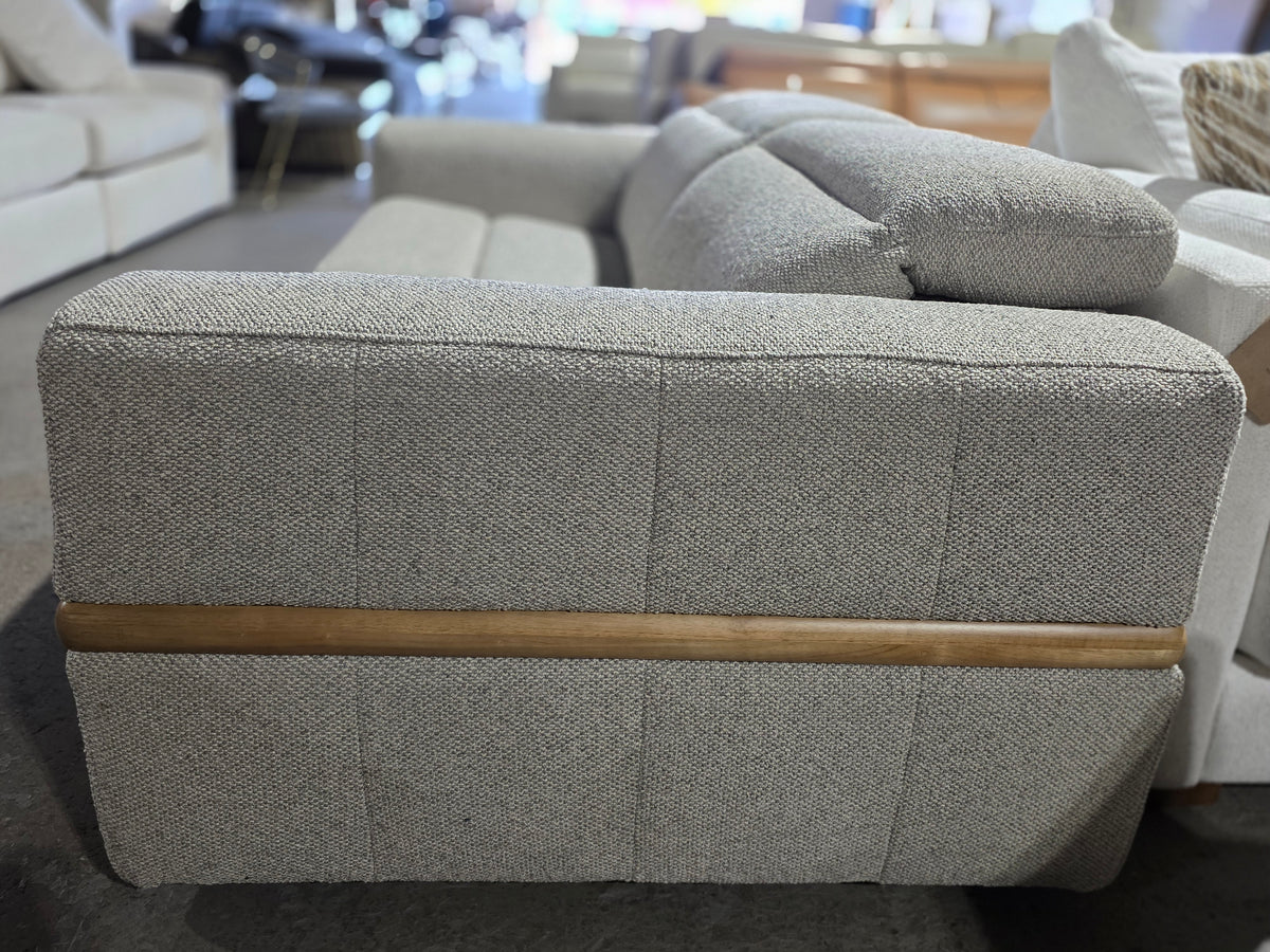 Nierling Fabric Power Motion Sofa with Power Headrest (Granite)
