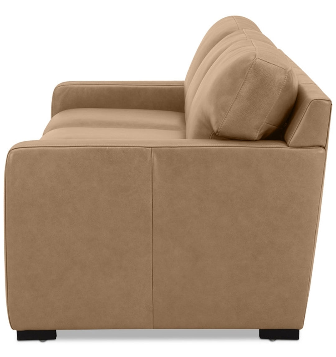 Radley 86" Leather Sofa (Light Natural)
