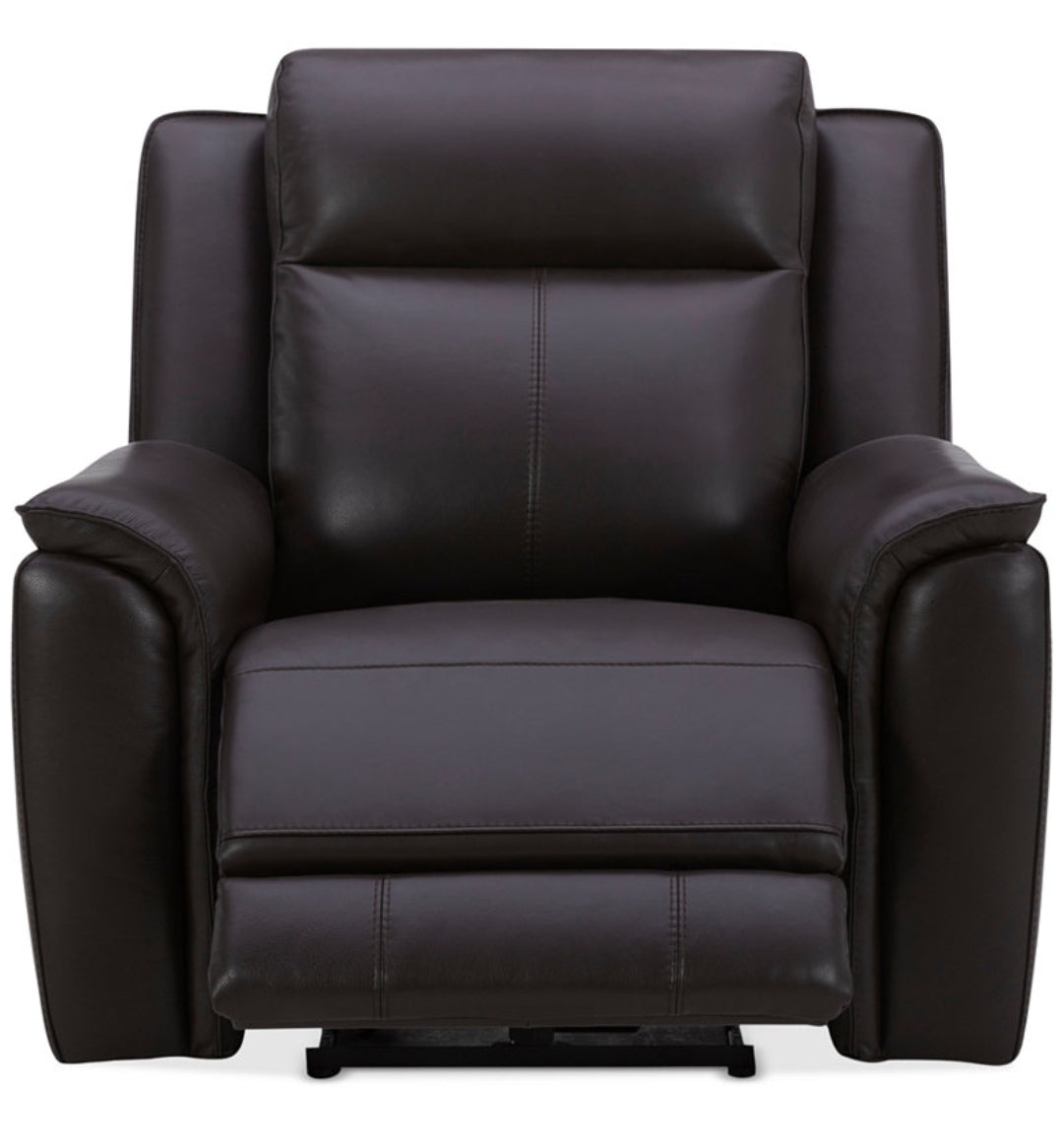 Addyson 41" Zero Gravity Leather Recliner with Power Headrest (Chocolate)