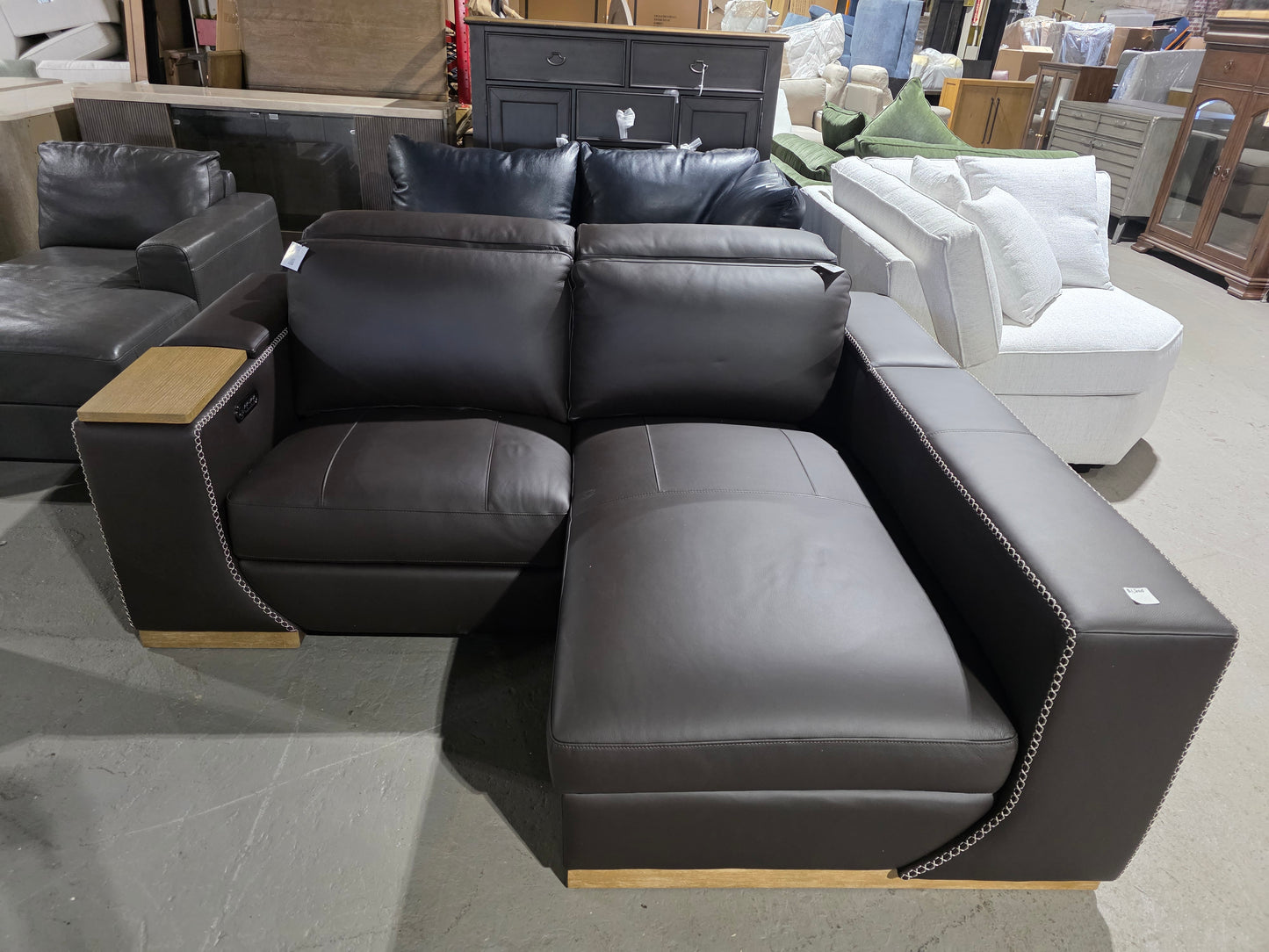 Legacy 2-Pc. Leather Sofa w/Storage Chaise