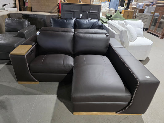 Legacy 2-Pc. Leather Sofa w/Storage Chaise