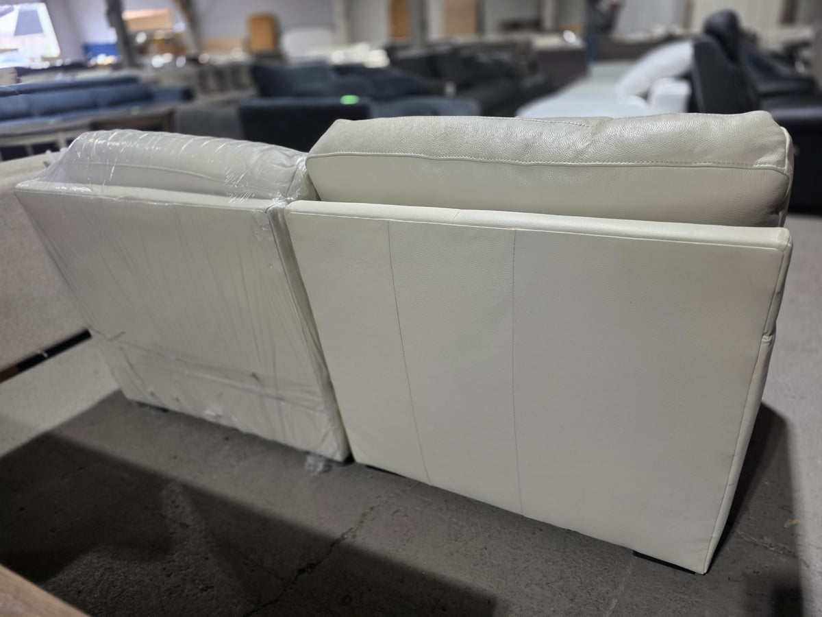 Radley Leather 2-Pc. Loveseat (White)