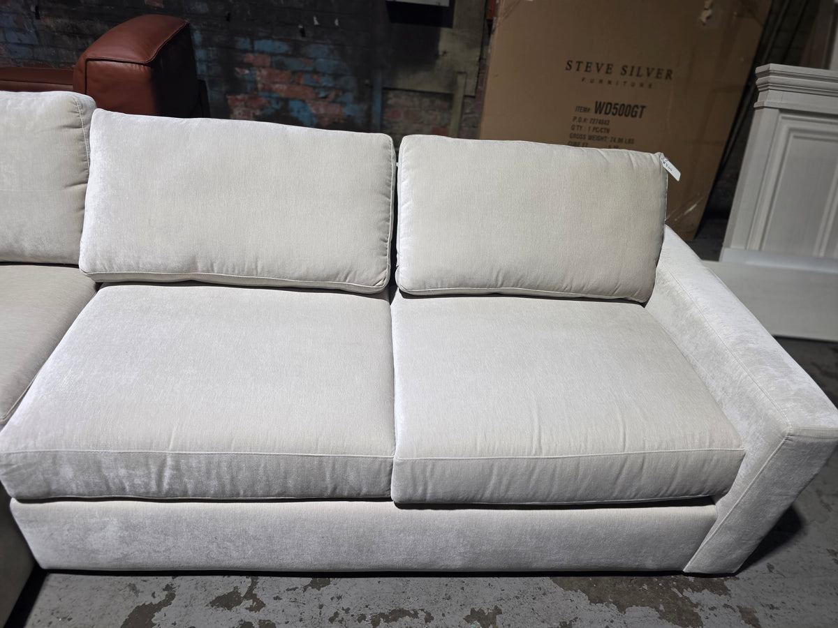 Off White 2-Pc. Fabric Sectional
