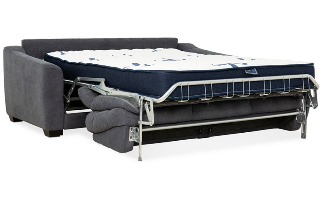 Stearns & Foster 83 in. Queen Sleeper Sofa Bed with 8 in. Hybrid Mattress, Dark Gray