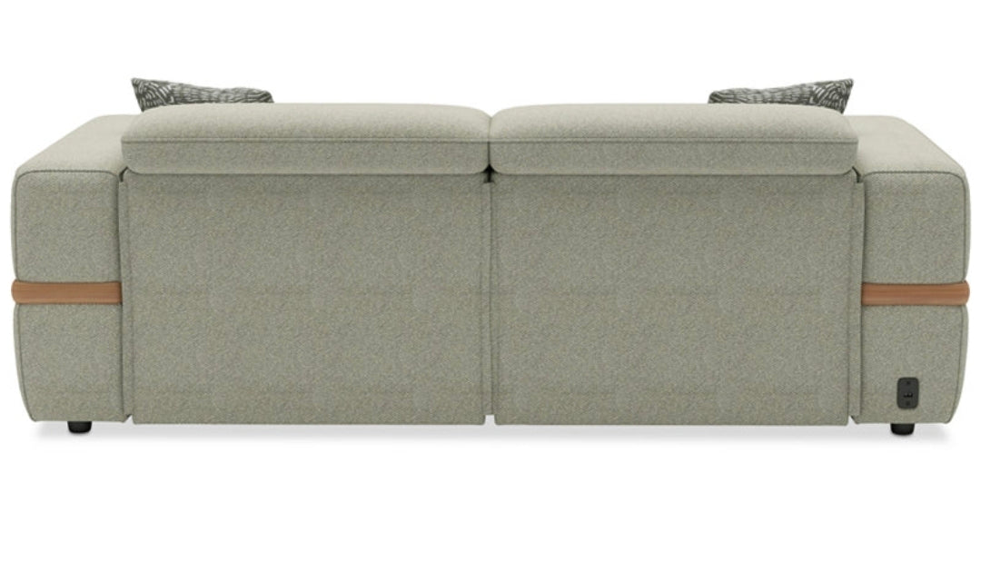 Nierling Fabric Power Motion Sofa with Power Headrest (Granite)
