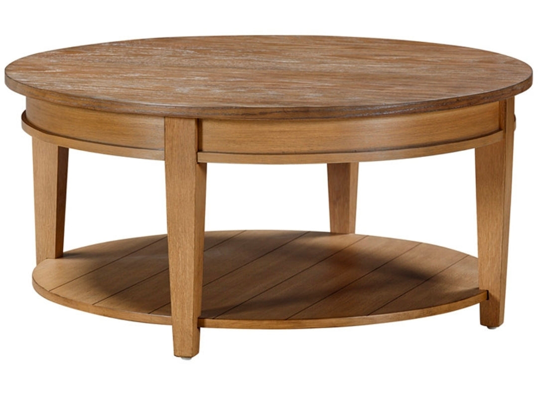 Dawnwood 38" Wood Round Cocktail Table (Wheat)