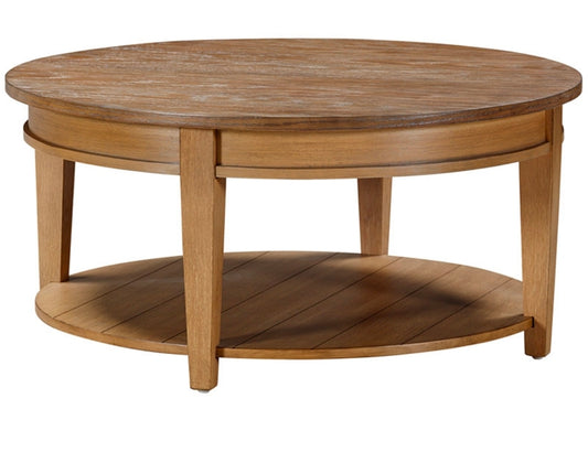 Dawnwood 38" Wood Round Cocktail Table (Wheat)