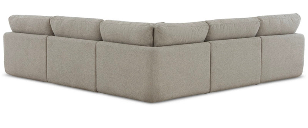 Daryll 5-Pc Fabric L Sectional (Granite)