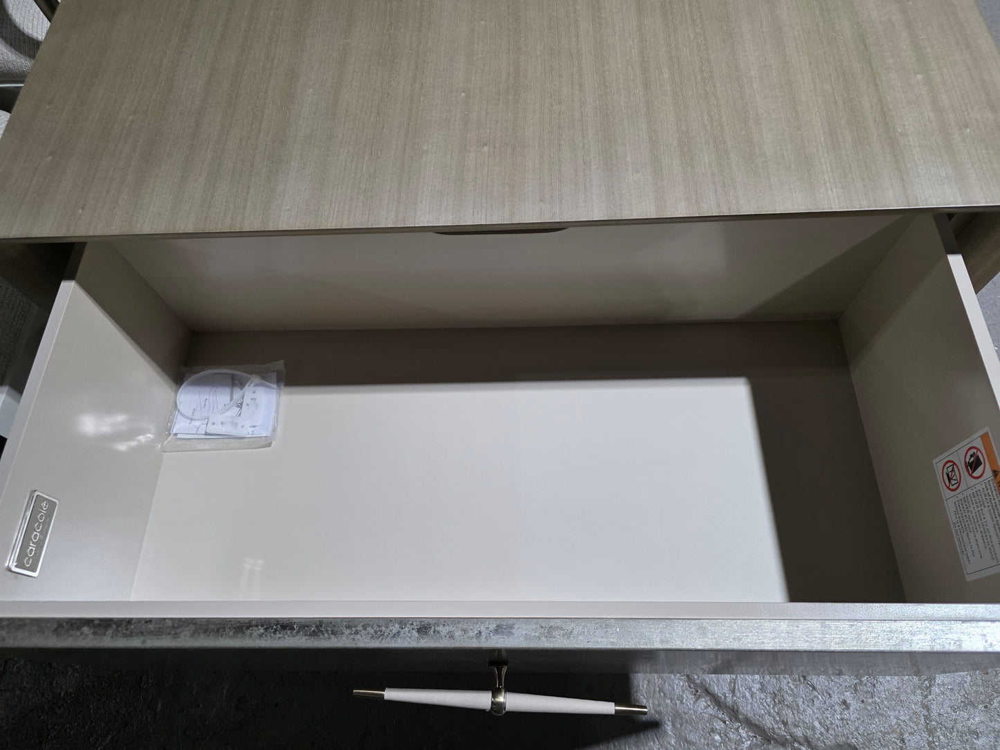 Caracole Classic Hang Up 2-Drawers White Hardwood Nightstand