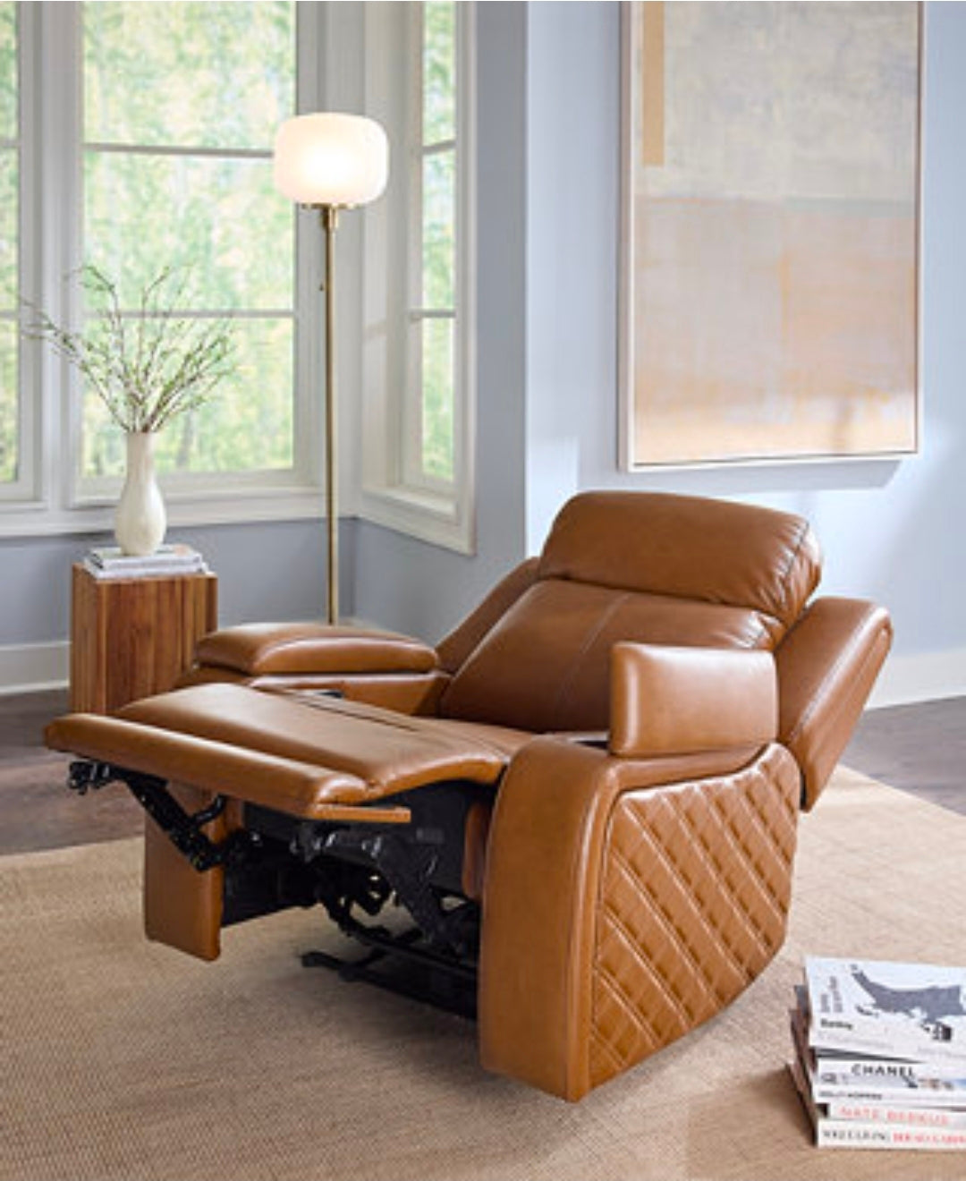 Tolin Leather 41" Power Motion Zero Gravity Recliner