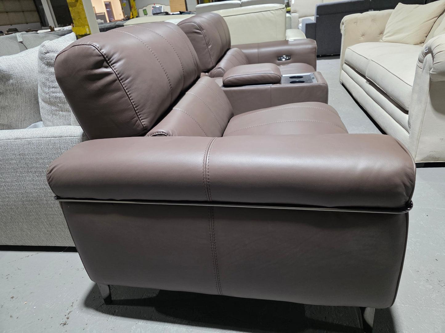 Wyndill 3-Pc. Leather Sofa with 2 Power Recliners (Cacao Brown)