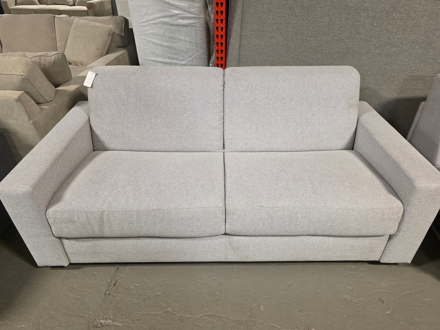 Giotto Full Fabric Sleeper Sofa (Silver)