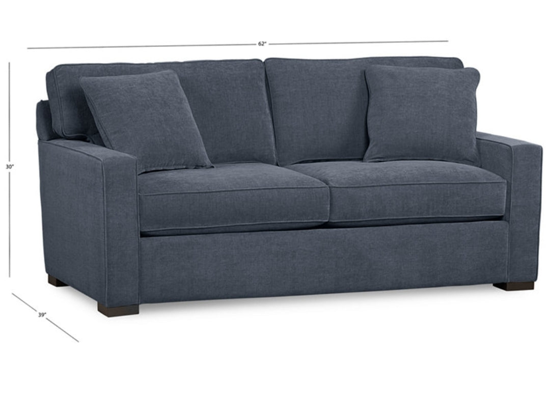 Radley 62" Fabric Loveseat (Heavenly Naval Blue)