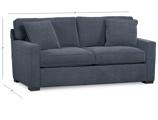 Radley 62" Fabric Loveseat (Heavenly Naval Blue)