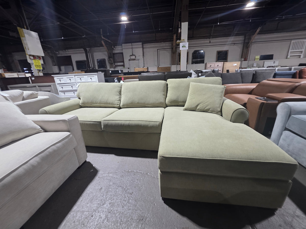 Radley Rollarm 2-Pc. Sectional with Chaise (Light Green)