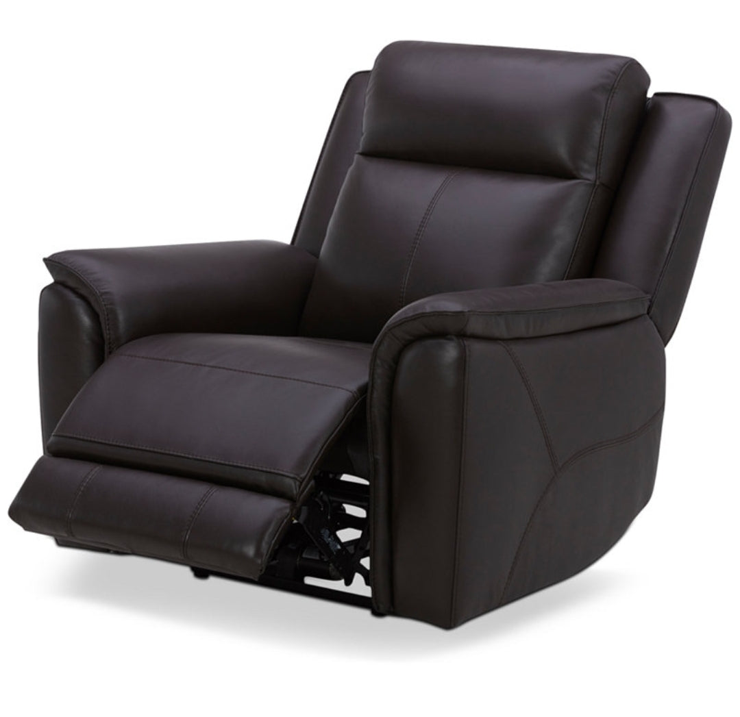 Addyson 41" Zero Gravity Leather Recliner with Power Headrest (Chocolate)