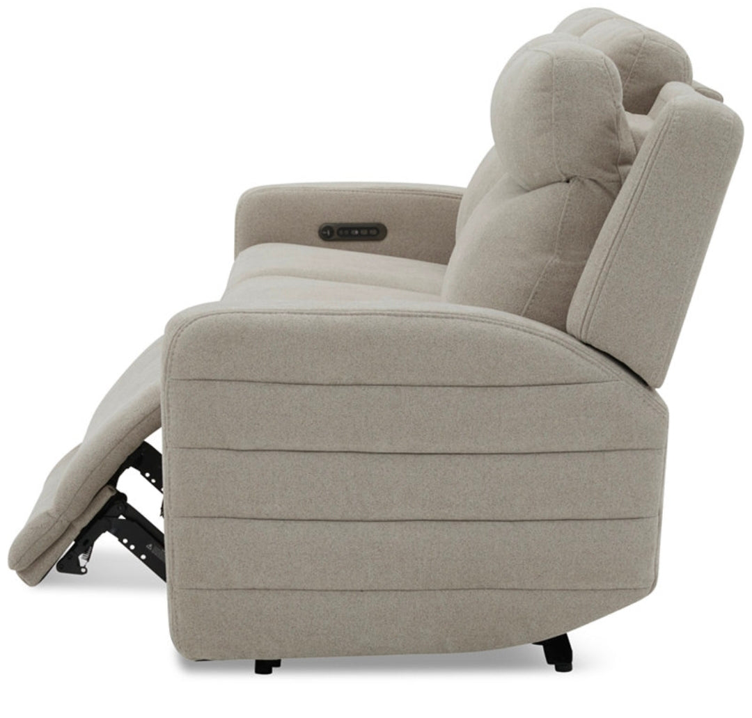 Kristyan 3-Pc. Fabric Sofa with Power Motion Chairs (Dove)