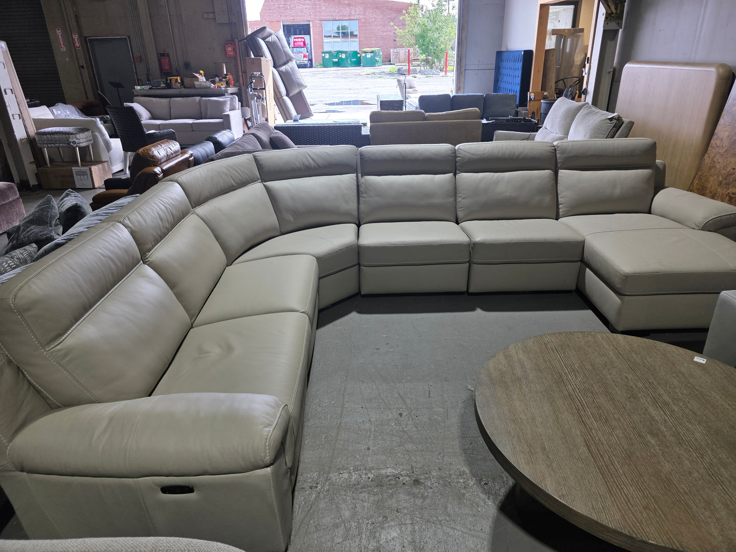 Julius II 6-Pc. Leather Chaise Sectional with 2 Power Recliners