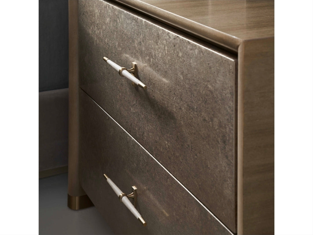 Caracole Classic Hang Up 2-Drawers White Hardwood Nightstand