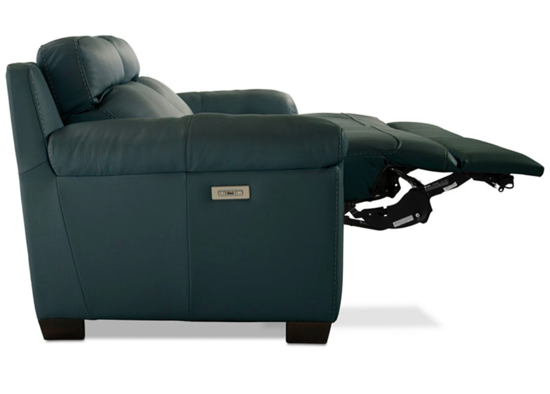 Julius II 2-Pc. Leather Sofa with 2 Power Recliners (Navy)