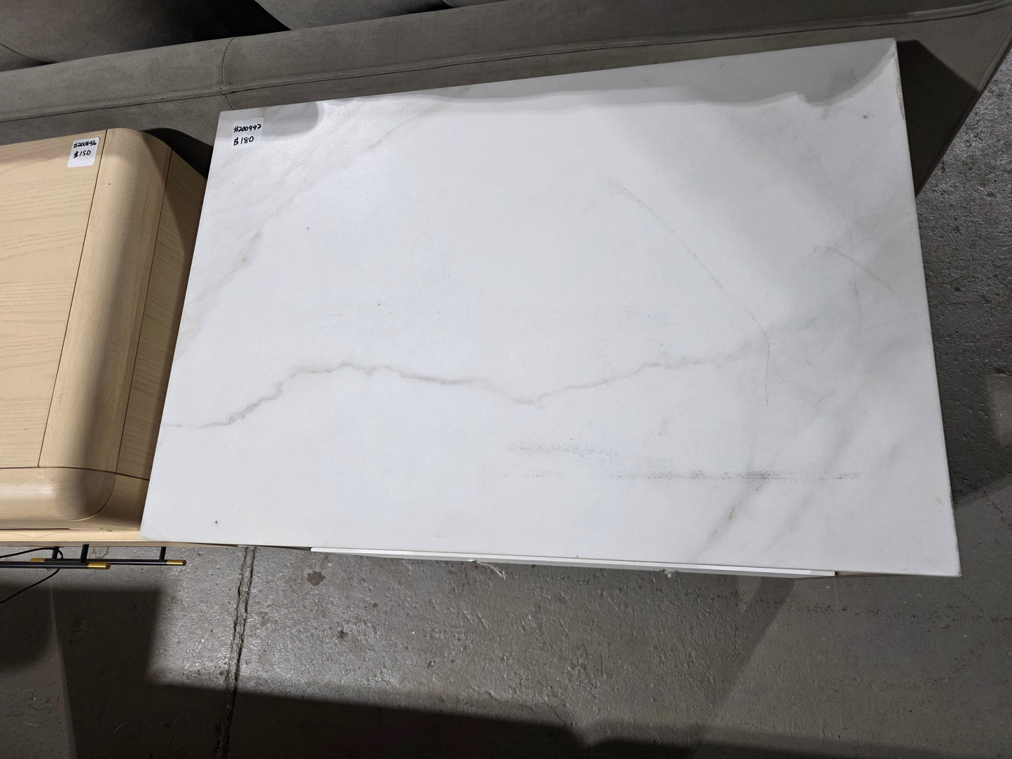 26" Emila 1-Drawer Stone Nightstand