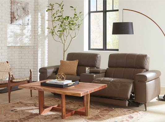 Wyndill 3-Pc. Leather Sofa with 2 Power Recliners (Cacao Brown)